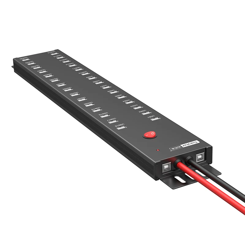 A-812 Sipolar Hub USB 2.0 de 30 Puertos, Extensión de 300W para Tablets, Hub USB para Accesorios de Teléfono, Estación de Carga Rápida de 2A para Teléfono