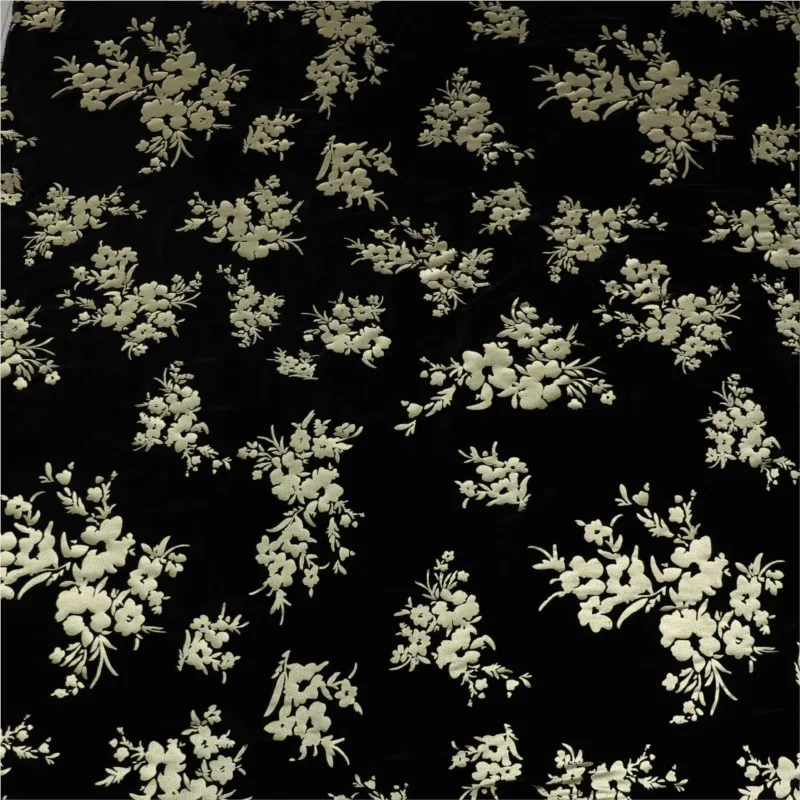 

Высококачественная женская ткань для рубашек, ночных рубашек и чонсам из тканого шелка, вискозного бархата с золотым тиснением