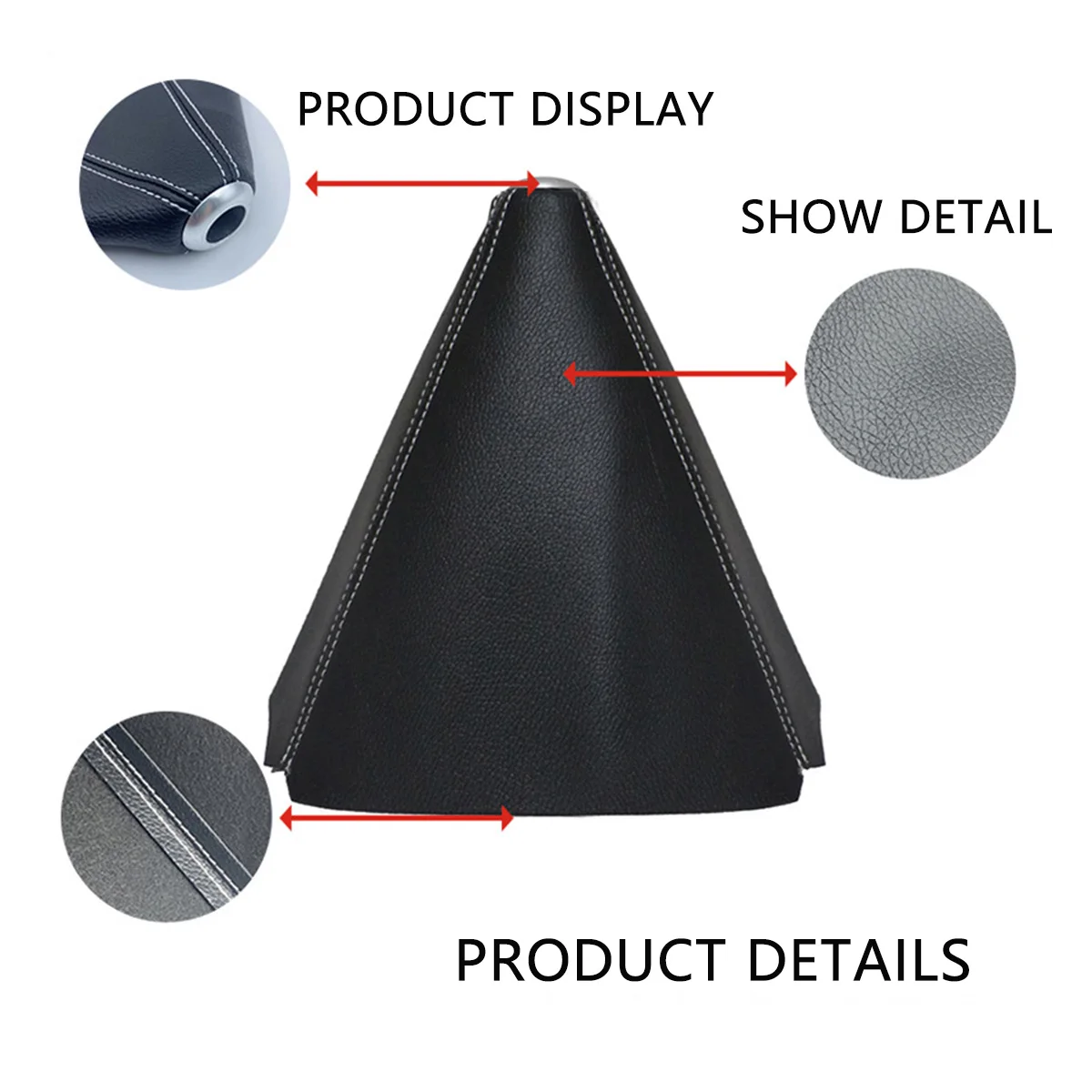 Yitong 1PC Car Gear Lever Cover PU Leather Wear-resistant Gear Lever Dust Cover Gear Shifter Cover Replacement Car Accessories
