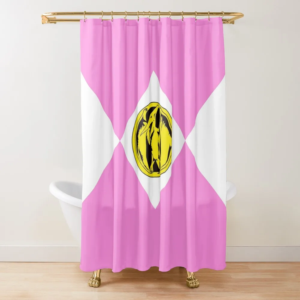 

MMPR Pink Ranger With Coin Shower Curtain Shower Set For The Bathroom Window Elegant Bathroom Curtain