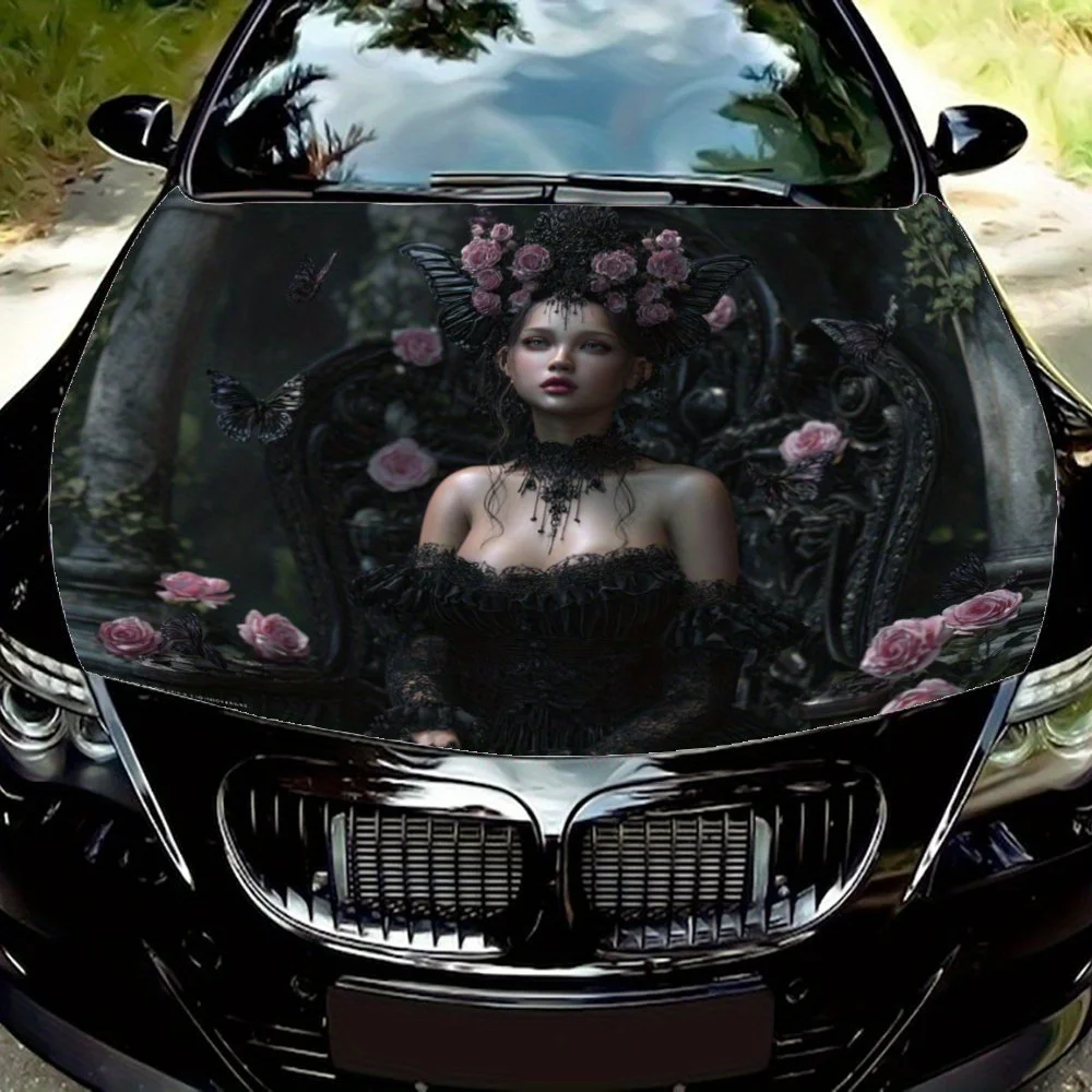 

The Girl In The Palace Car Hood Cover - Sturdy PVC Sticker, Fits Most Cars & Trucks, Premium Graphics, Car Decoration | Striking