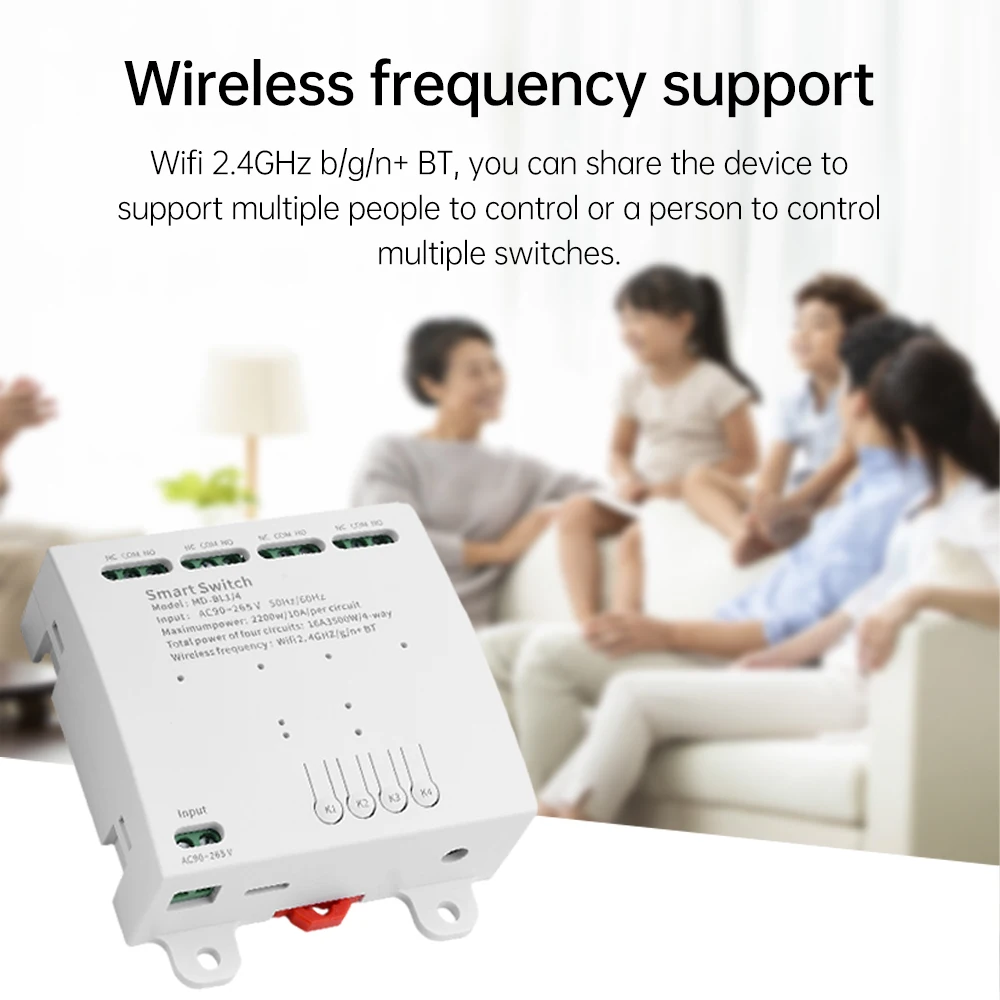 Smart Remote Control Wifi Switch Module 3/4CH Relay AC90-265V Inching Self-locking Receive Smart Home Remote Control for eWeLink