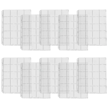 Soporte para monedas de amplia aplicación, protección de hojas, organización de hojas 1/10, 20 bolsillos para monedas de 50mm para colección de monedas