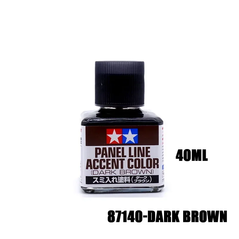 TAMIYA Panel Line Accent Color 87131/87132/87140 Black/Brown/Dark Brown 40ml Model Coloring Paint Modeling Hobby Craft Paint