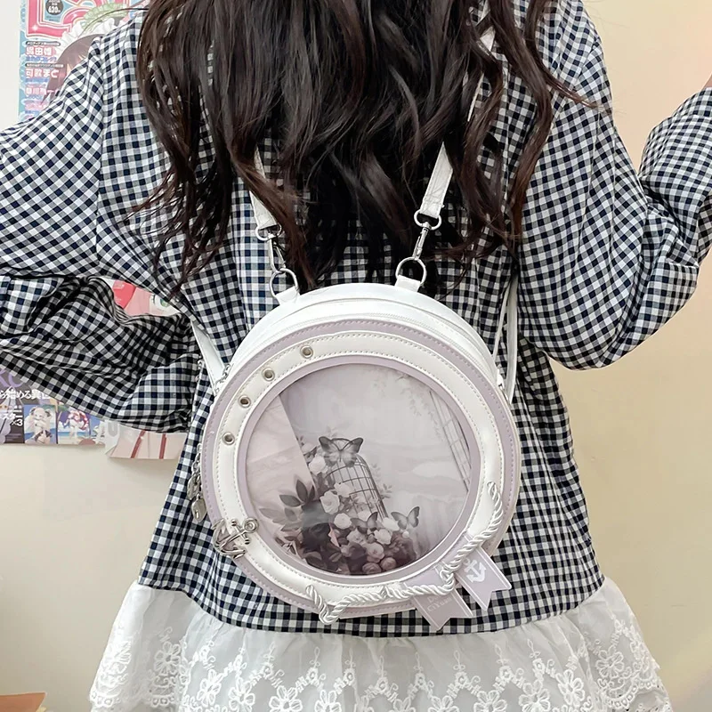 Navy Itabag Y2k Aesthetic Clear Backpacks Small Appetite Pain Pack JK Lolita British Single Shoulder Crossbody Backpacks Itabag