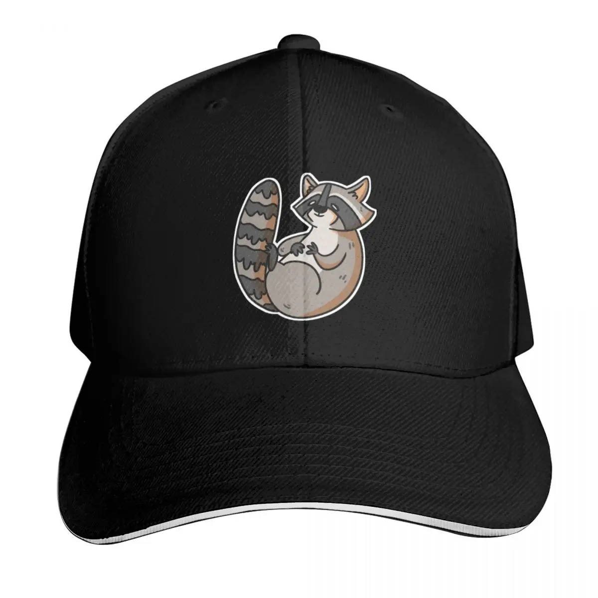 Czapka z daszkiem Little Raccoon, designerska czapka hip-hopowa, duży męski kapelusz plażowy, damska odzież golfowa, męska odzież