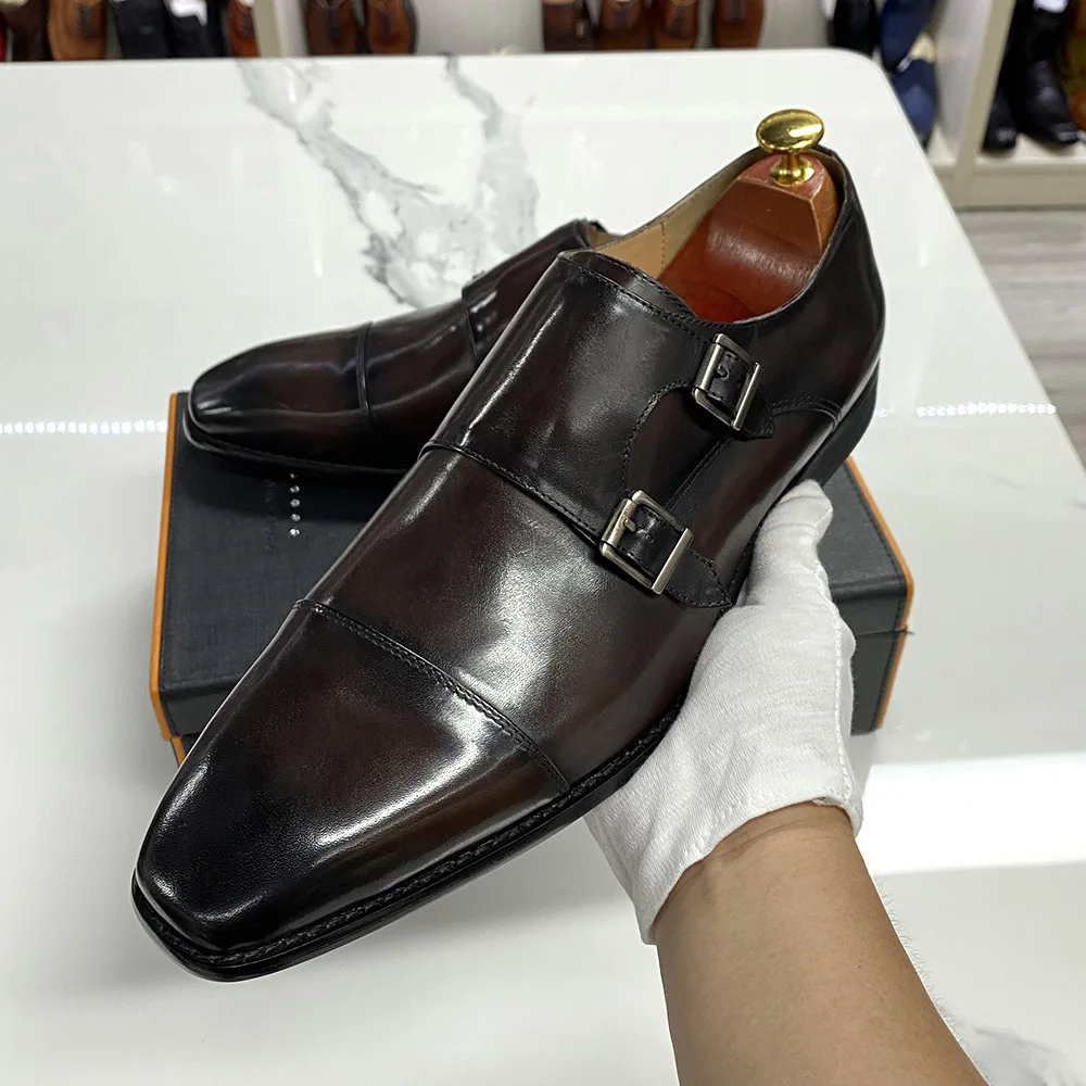 Men's High End Leather Suede Handmade Classic Business Fashion Formal Work Men Casual Shoes Loafers Leather British Men's Shoes