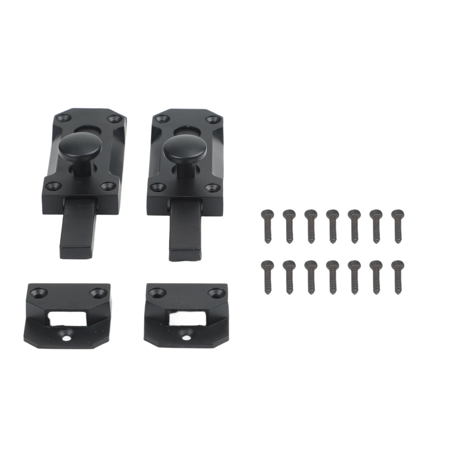 2x Zinc Alloy Sliding Bolt Lock for Garage Door Cabinet Security with Compact 9.3 x 3.2 cm Space Saving Design