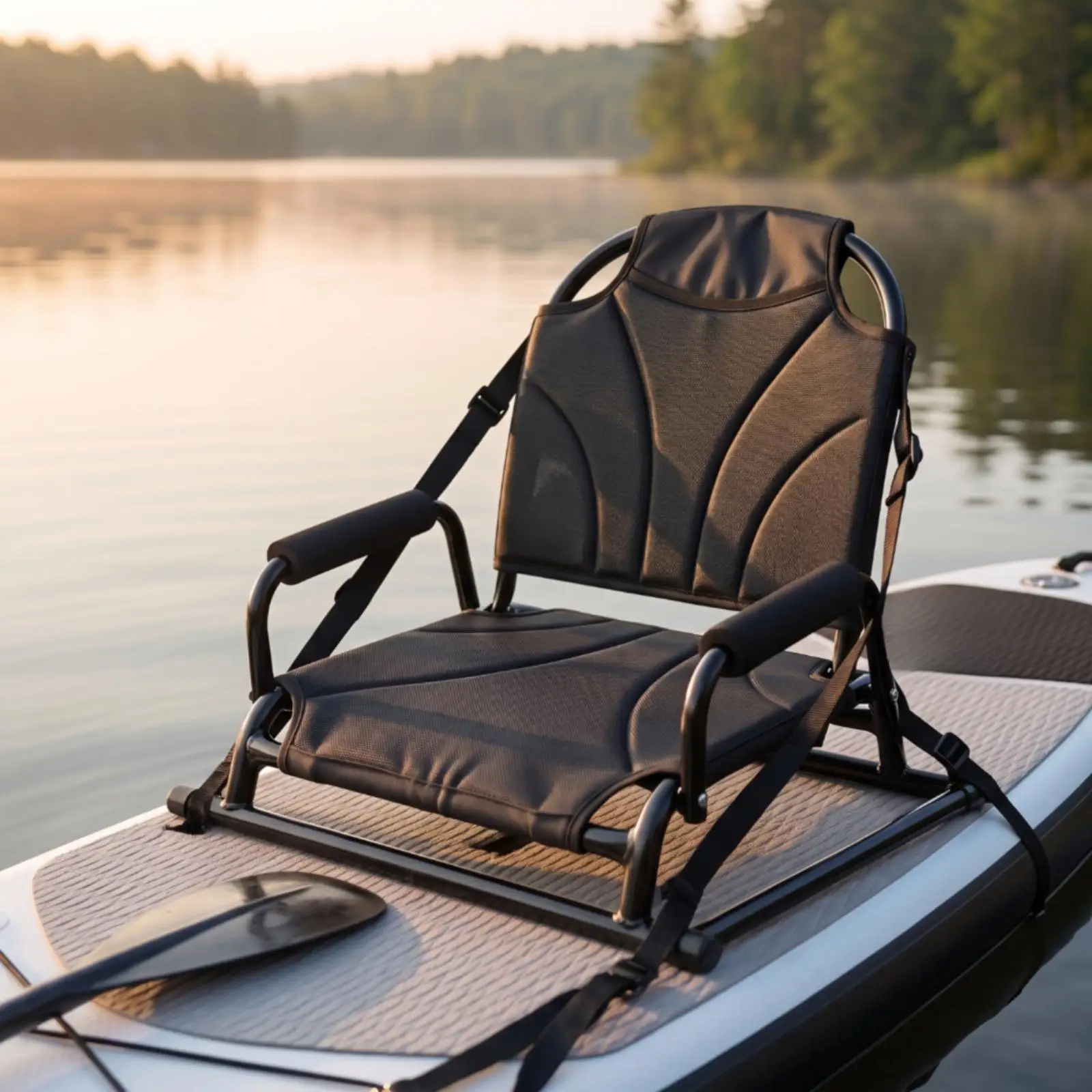 Padded Kayak Seat with Armrests Breathable Kayak Seat Secure Stable for