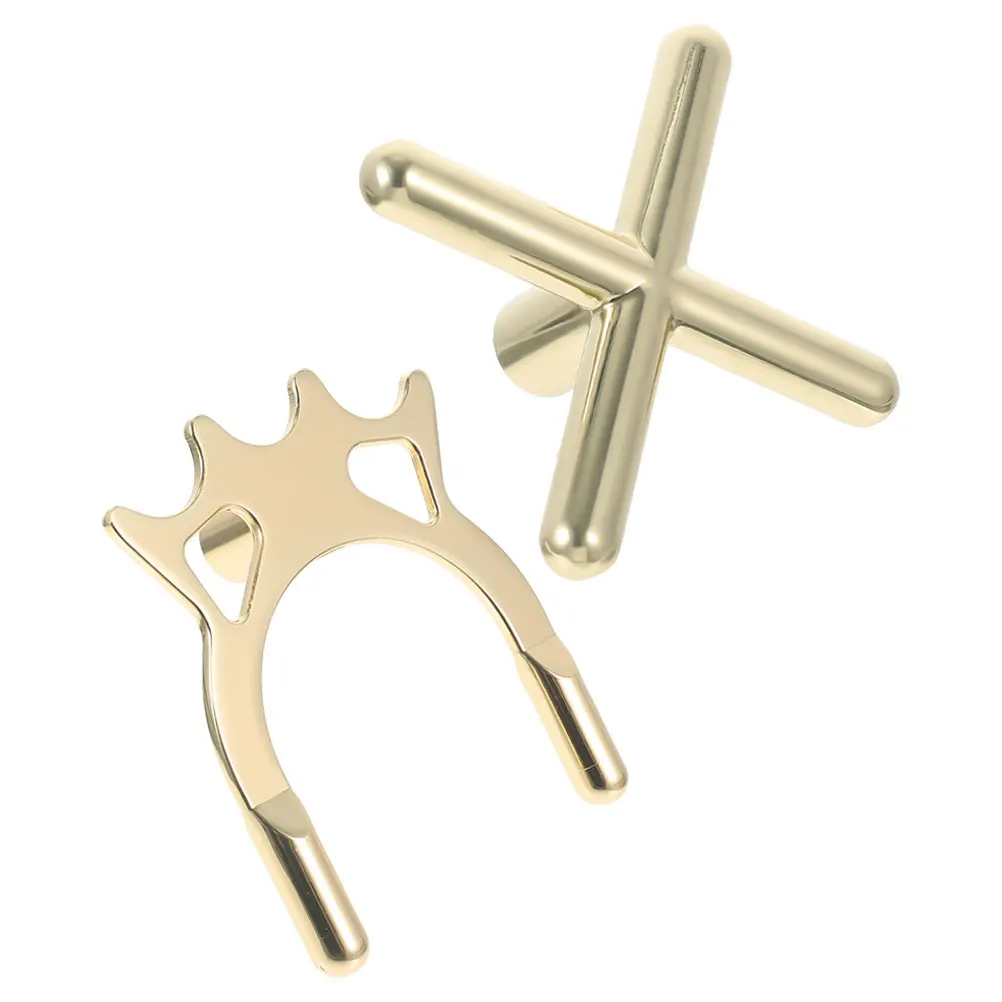 

2pcs Pool Bridge Stick Billiards Cross Copper Holder High Precision Design Table Game Accessories
