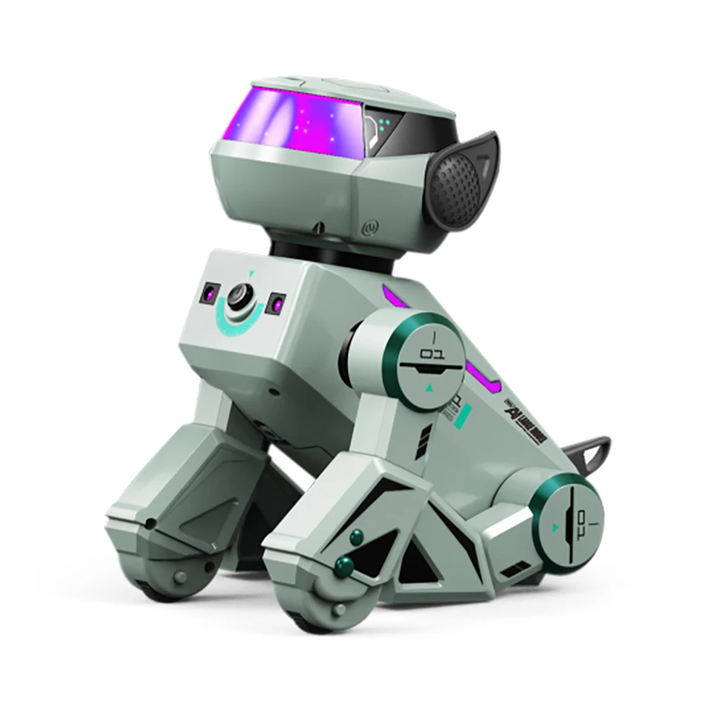 9IMOD 2.4G AI Robot Dog Multilingual Voice Interactive Programmable Stunt Toy LED Light Kids Educational Learning Gift