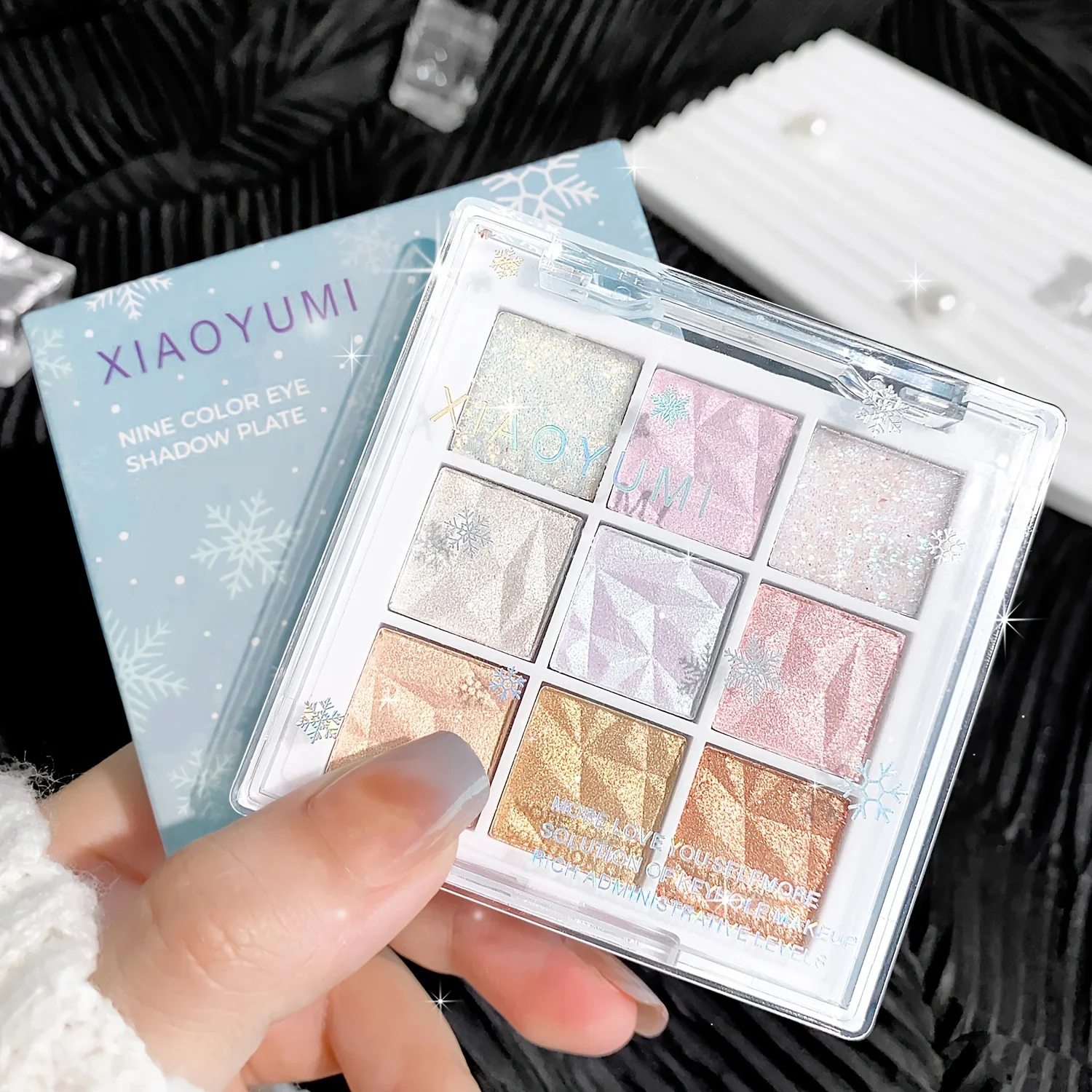 Luxo Shimmer 9 tons - Mistura de tons metálicos e prateados, cor duradoura, natural e brilhante, sombra marrom rosa dourada