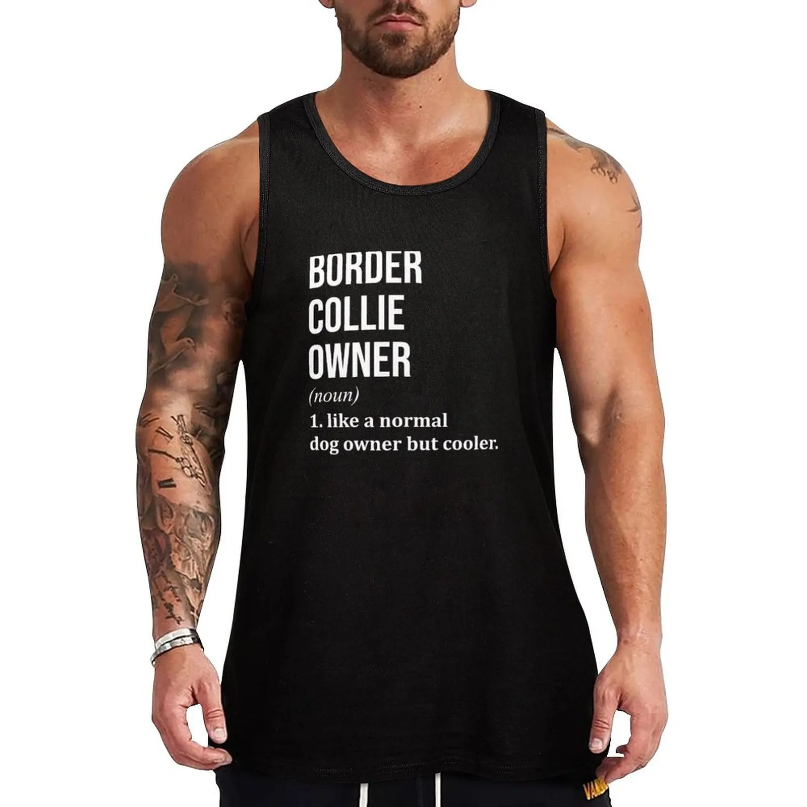 Border Collie Dog Owner Definition Tank Top Мужская одежда мужская