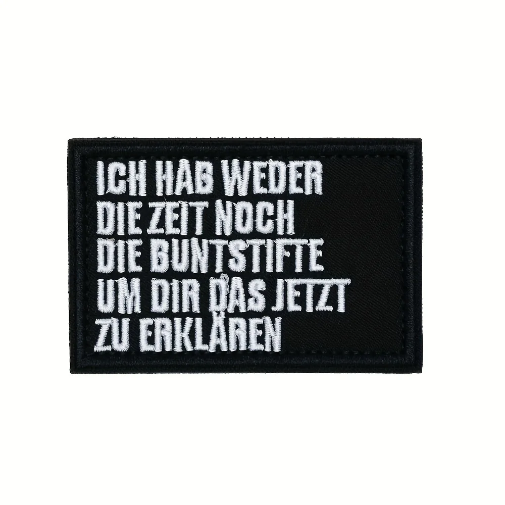 naszywki naszywka na rzep Funny Meme German Velcros Patch Morale Hook & Loop – humorystyczna aplikacja DIY do taktycznych plecaków Molle, kurtek, toreb, czapek