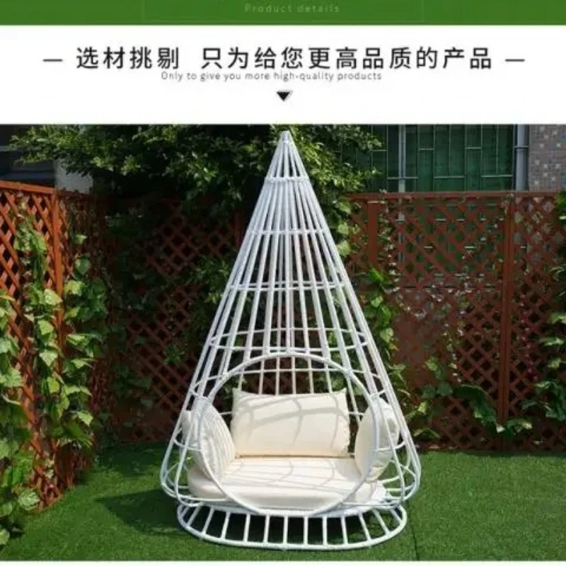 

X-S Rattan Chair Floor Indoor Princess Lazy Single Outdoor Double Balcony Rocking Chair Recliner