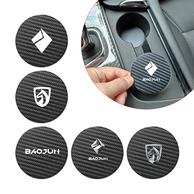 68 MM Car Water Cup Mat Water Cup Pads For SAIC BaoJun 310 Wagon 330 360 510 530 560 610 630 730 RS3 RS5 RC-6 RM-5E100 E200 KiWi