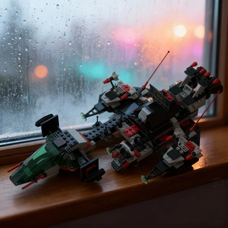 

313 деталей MOC Космический полицейский корабль II класса: модель-конструктор, рождественский подарок, развивающая игрушка для детей