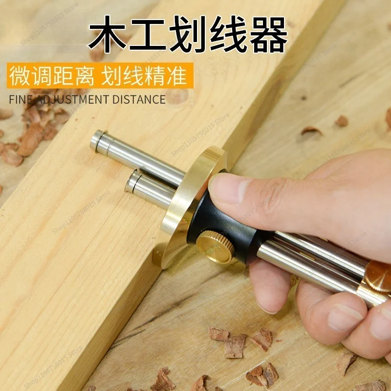 For Fine-tuning Woodworking Scribing Ink Bucket Automatic Line Drawing , Special Tool Scribing Ruler Parallel