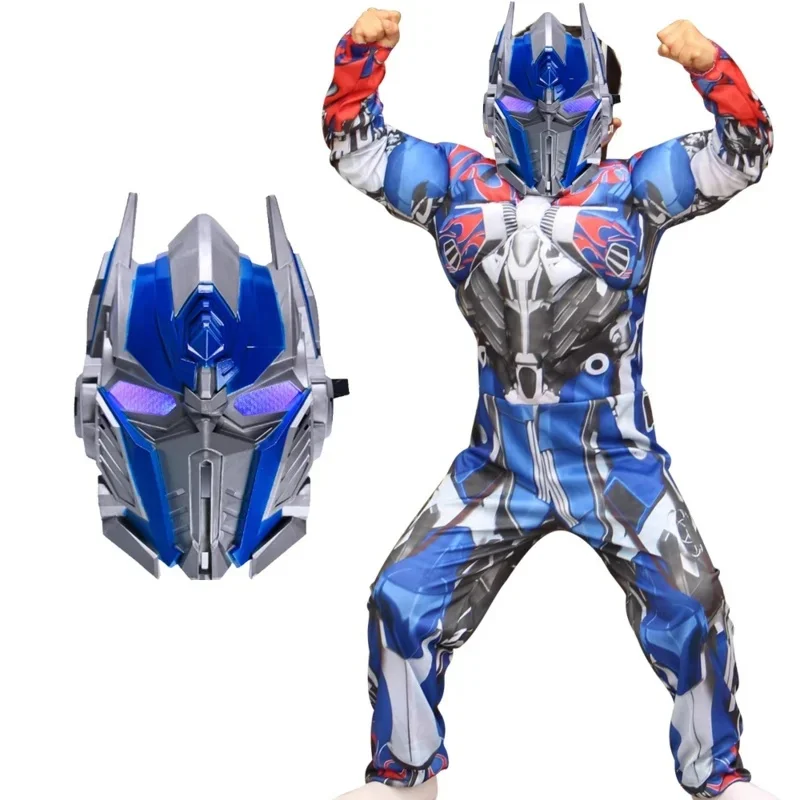 (#^.^#) 2026 New Optimus Prime Bumblebee Convoy Anime Cosplay Superhero Muscle Costume ren Mask Hornet →_→LOOK ME view 4
