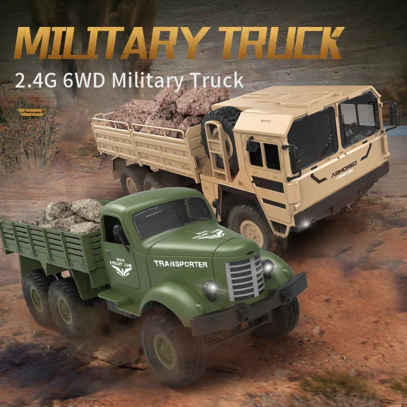JJRC Q75 Remote Control Vehicle Simulation THAAD Six Wheeled Military Truck Model Children Outdoor Off Road Toy Gift