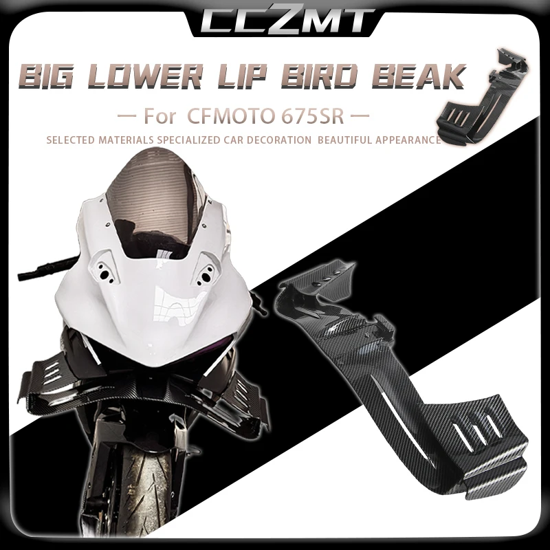 Für CFMOTO 675SR-R: Modifizierter großer Frontspoiler, unbeschädigter gerader Seitenkantenspoiler, wettbewerbsfähiger unterer Spoiler, Zubehör