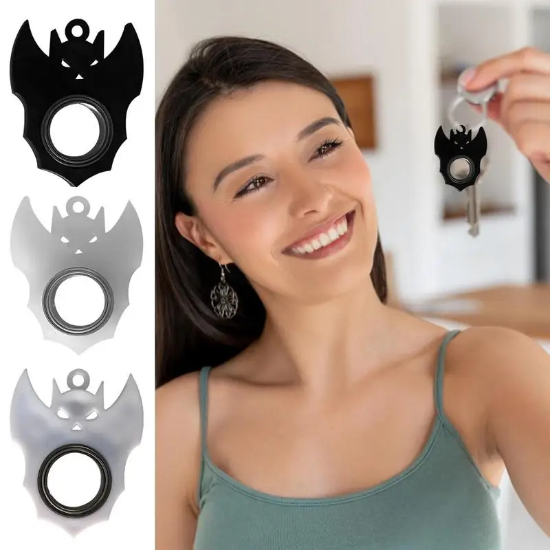 Halloween De-Compression Fingertip Spinner Keychain Fidgets Spinner Stress Relief Toy Rotating Finger Turntable Keychain Rotate