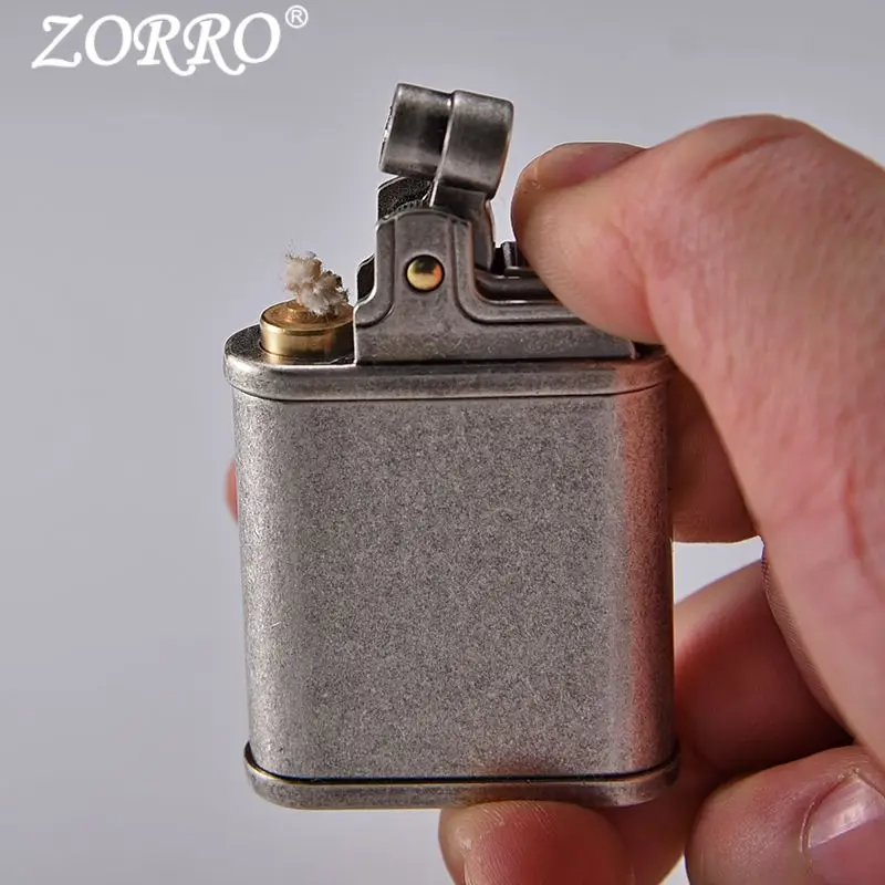 Zorro Retro Kerosene Lighter Old-fashioned Creative Personality Kowtow Machine Push-type Ignition Lighter