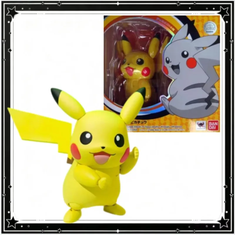 【en-stock】bandai-shfiguarts-pokemon-pikachu-figurine-articulee-de-collection-pour-bureau-jouet-cadeau-passe-temps