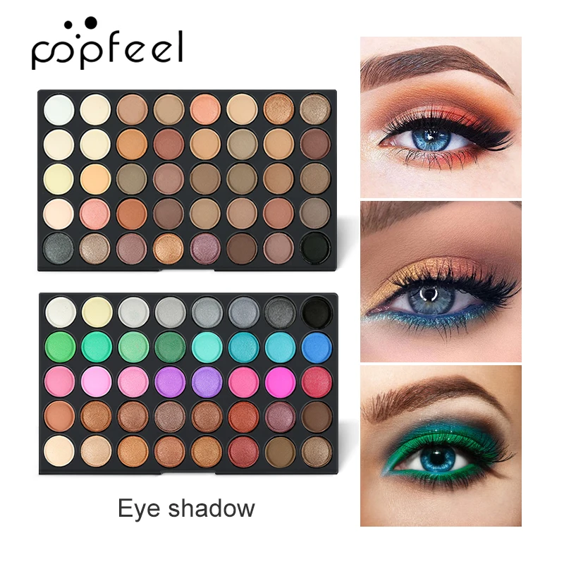 POPFEEL Palette di ombretti e fard a 95 colori - Tonalità versatili luccicanti e opache - Include 15 opzioni di fard, evidenziatore e contorno.