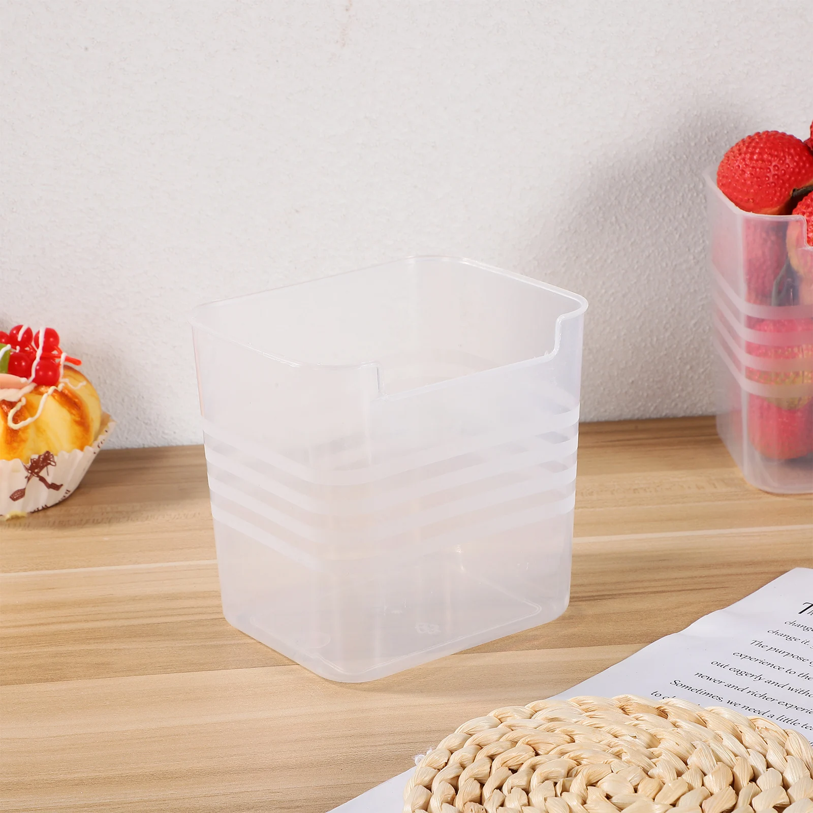 

2pcs Hanging Storage Rack Refrigerator Side Door Containers Plastic Food Grade Fridge ganizer Boxes Kitchen Essentials Storage