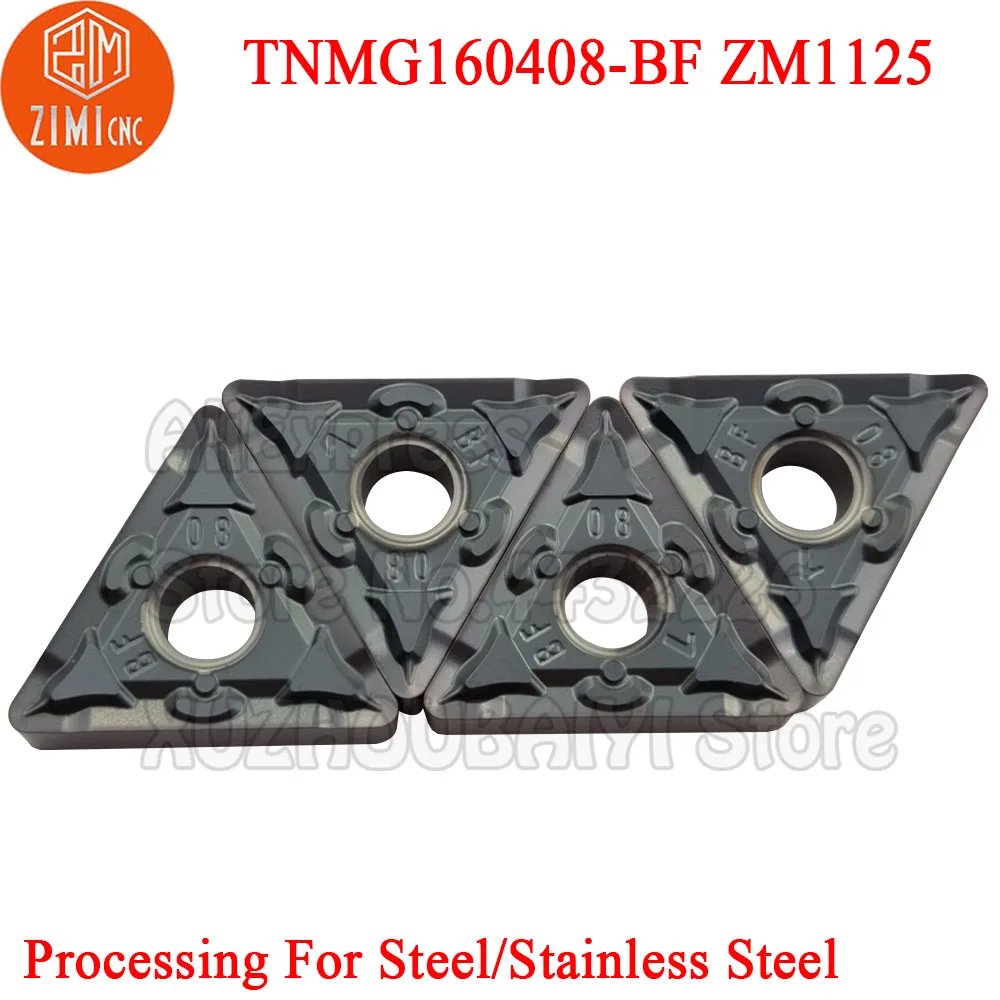 10 قطعة TNMG160408-BF ZM1125 TNMG160408 BF ZM1125 TNMG 160408 كربيد إدراج تحول أدوات القاطع مخرطة شفرة لالفولاذ المقاوم للصدأ
