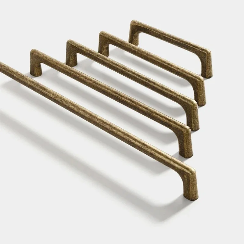 Vintage und minimalistische Möbelgriffe in Antik-Nickel-Farbe, Kupferbraun, für Schubladen, Schränke, Kleiderschränke, Türgriffe. – Detail 6