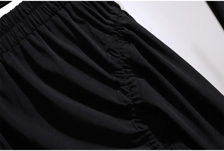 Plus Size Skirt Women Summer Loose Solid High Waist Irregular A-Line Skirt Hip 156cm Black 5XL 6XL 7XL 8XL 9XL 150Kg