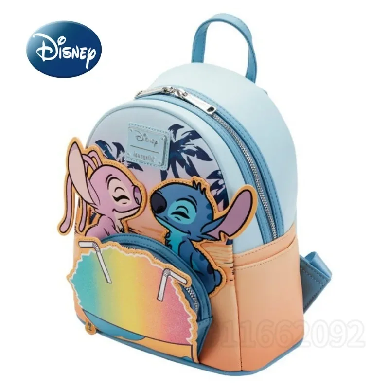 Disney Stitch New Mini Women's Backpack Luxury Brand Original Loungefly Backpack Cartoon 3D Children's Schoolbag High Quality