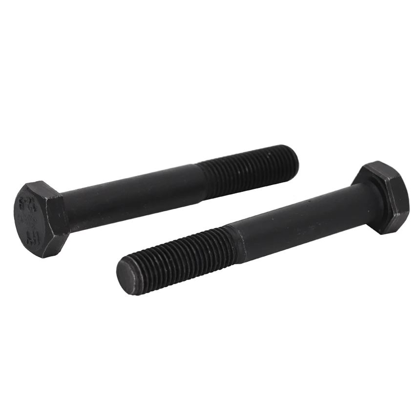M10 M10*160mm M10x160mm 12.9 Grade Carbon Steel DIN933 Black Half Thread Bolt External Hex Hexagonal Head Screw