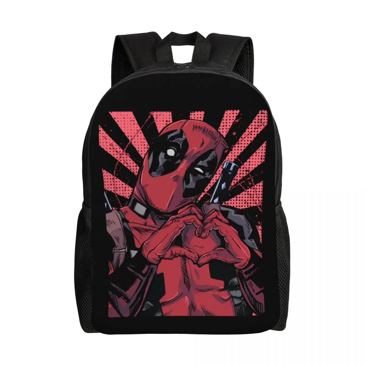 Custom Deadpool Hand Heart Travel Backpack Men Women School Computer Bookbag College Student Daypack Bags