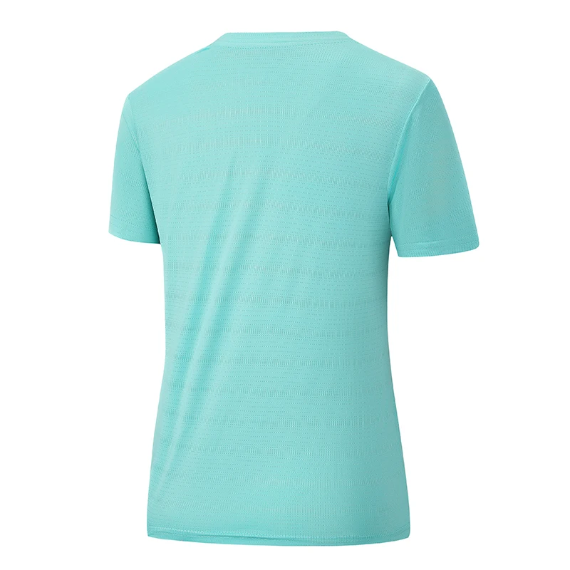 CHRLCK US/EU Size Women Mesh Short Sleeves Street Jogging Fitness Solid Color Breathable T-shirt Women Reflective Strip T-shirt image 3
