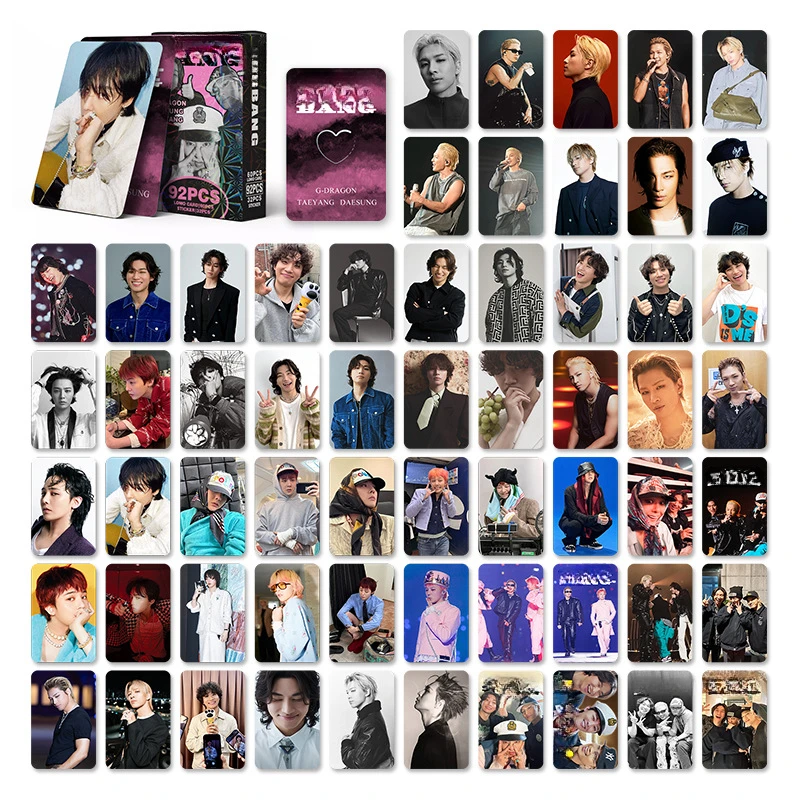 KPOP Korean Idol G-Dragon Collection Photo Cards Sticker Cards Double Sided LOMO Cards 2025 New High-definition Photo Cards Gift