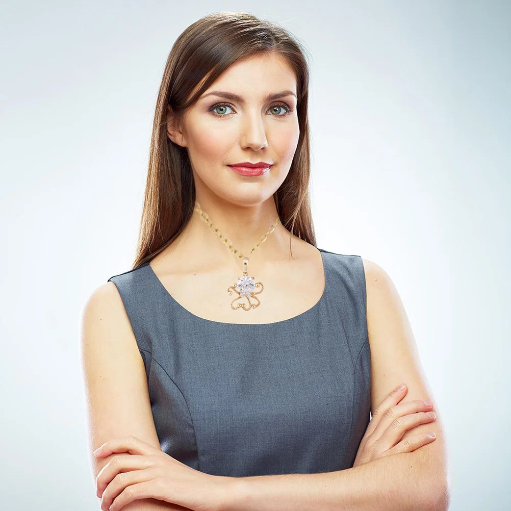 

Gold Octopus Pendant Necklace Crystal Rhinestone Alloy Jewelry Lightweight Skin Friendly for Women Party Wedding Bridal Events