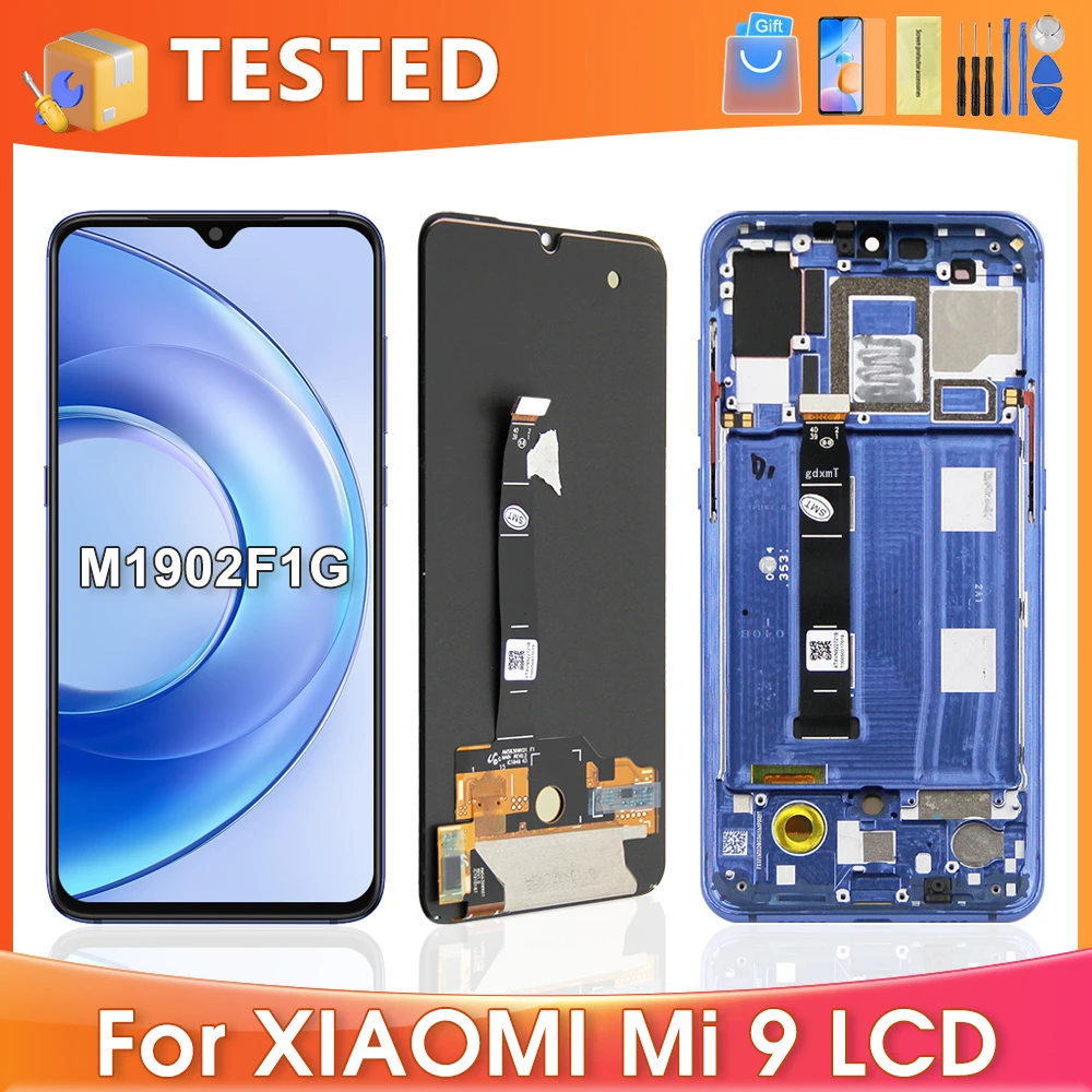 6.39\'\'For Xiaomi Mi 9 For Mi9 M1902F1G LCD Display Touch Screen Digitizer Assembly Replacement