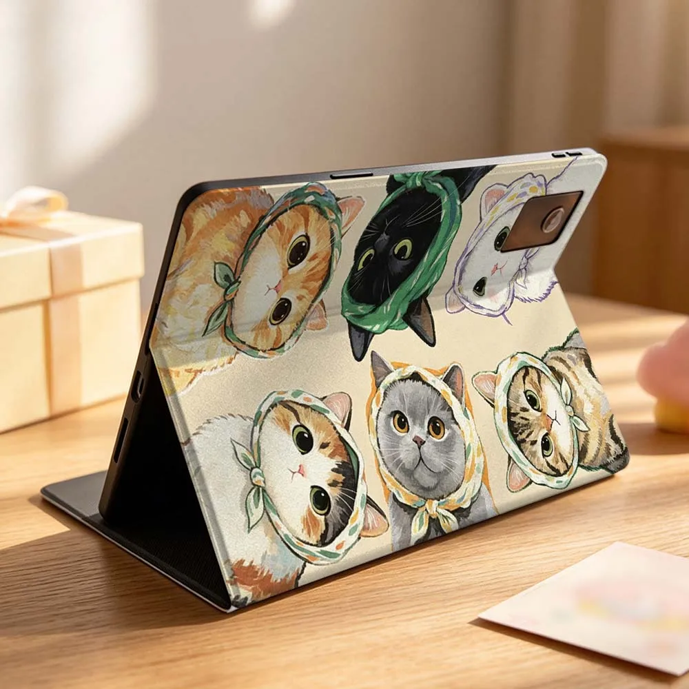 Cartoon Shark Cat Case For Lenovo Idea Tab K10 M10 P11 P12 Xiaoxin Pad Pro GT Plus 10.6 11 11.1 inch 2025 Folding Tablet