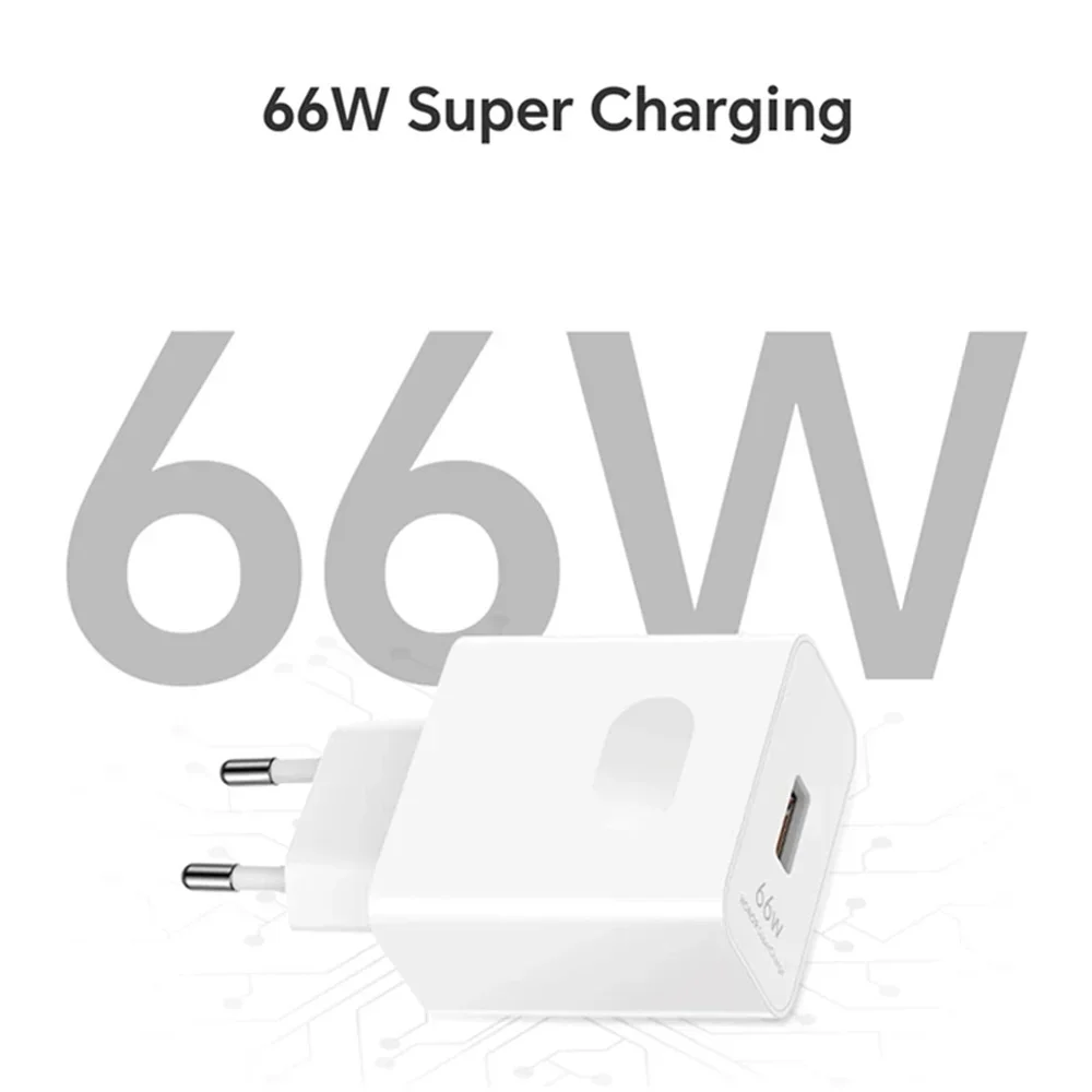 66W Fast Charging Charger With 6A Data Cables For iPhone Huawei Mate 40 50 60 P50 Nova 9 10 Honor 90 100 X9 Xiaomi Wall Charger