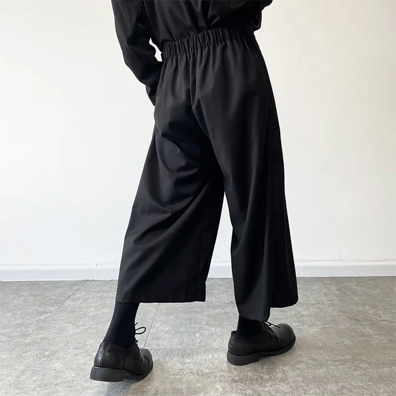 Casual Shirring Wide Leg Straight Leg Culottes