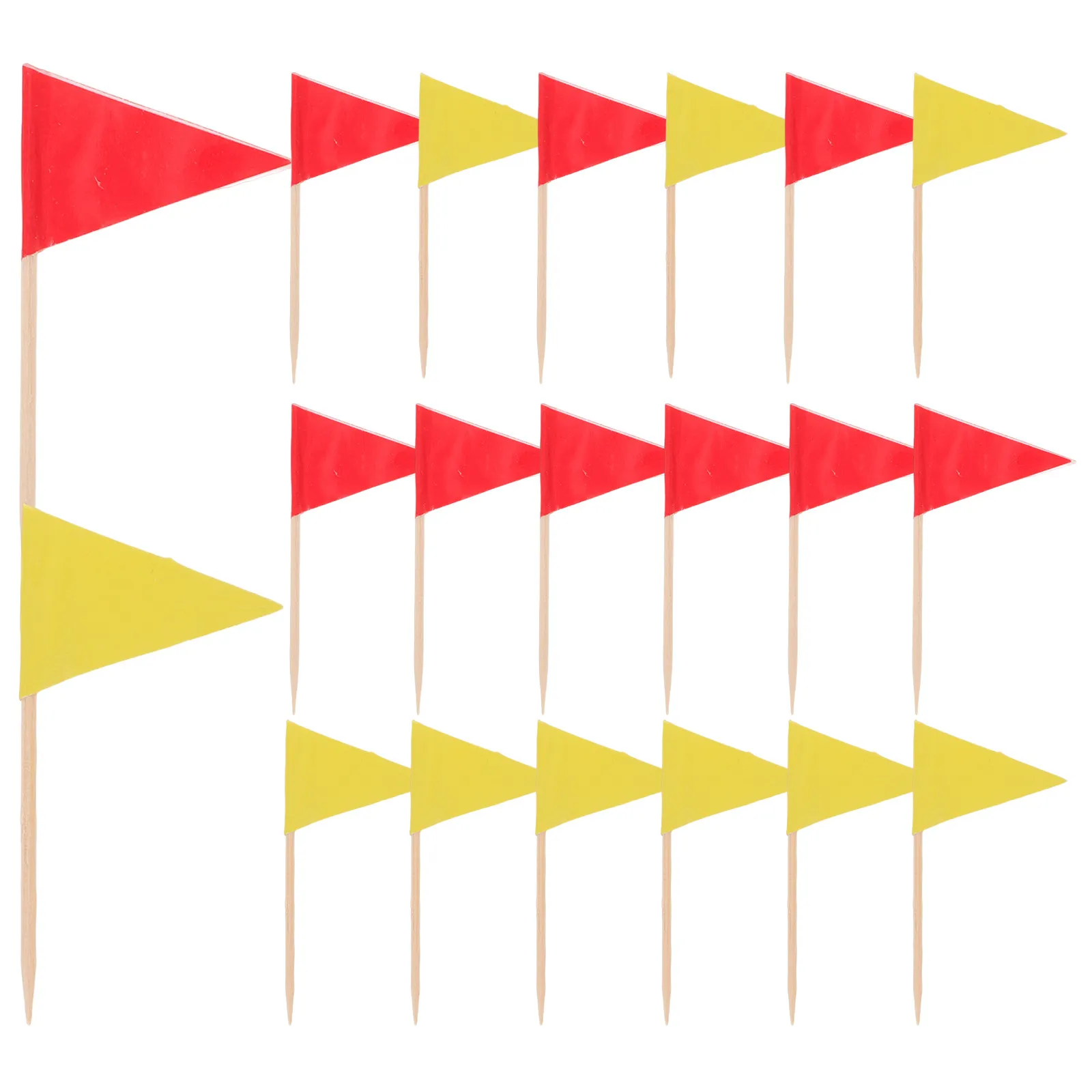 200 pcs Mini Triangle Food Toothpick Flags for Cake Buffet Cheese Picks Party Decorations