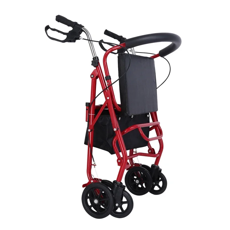 Aid Rollator Rehabilitation Walker for Disabled Elderly with Shopping Cart