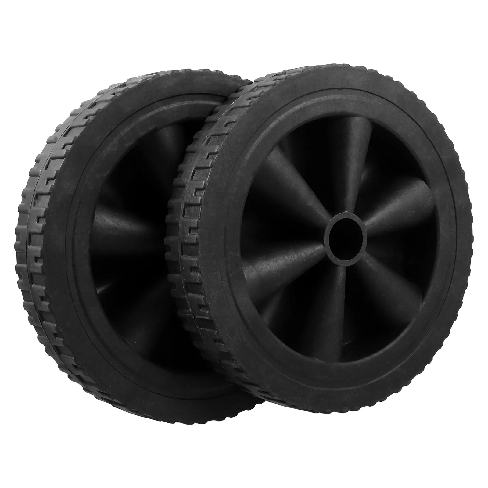 

2pcs Black Durable Silent High Load Capacity Replacement Grill Cart Wheels Shopping Beach BBQ Caster Accessories