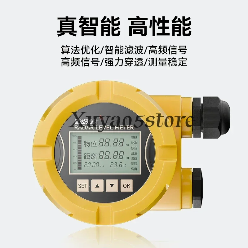 Ultrasonic level gauge sensor controller liquid level water level display high and low alarm control water pump wireless