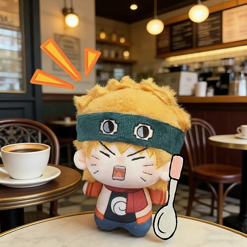 New Narutos Anime Peripheral Uzumaki Naruto Attributes 10cm Printed Body Cotton Toy Small Pendant Birthday Gift for Friends