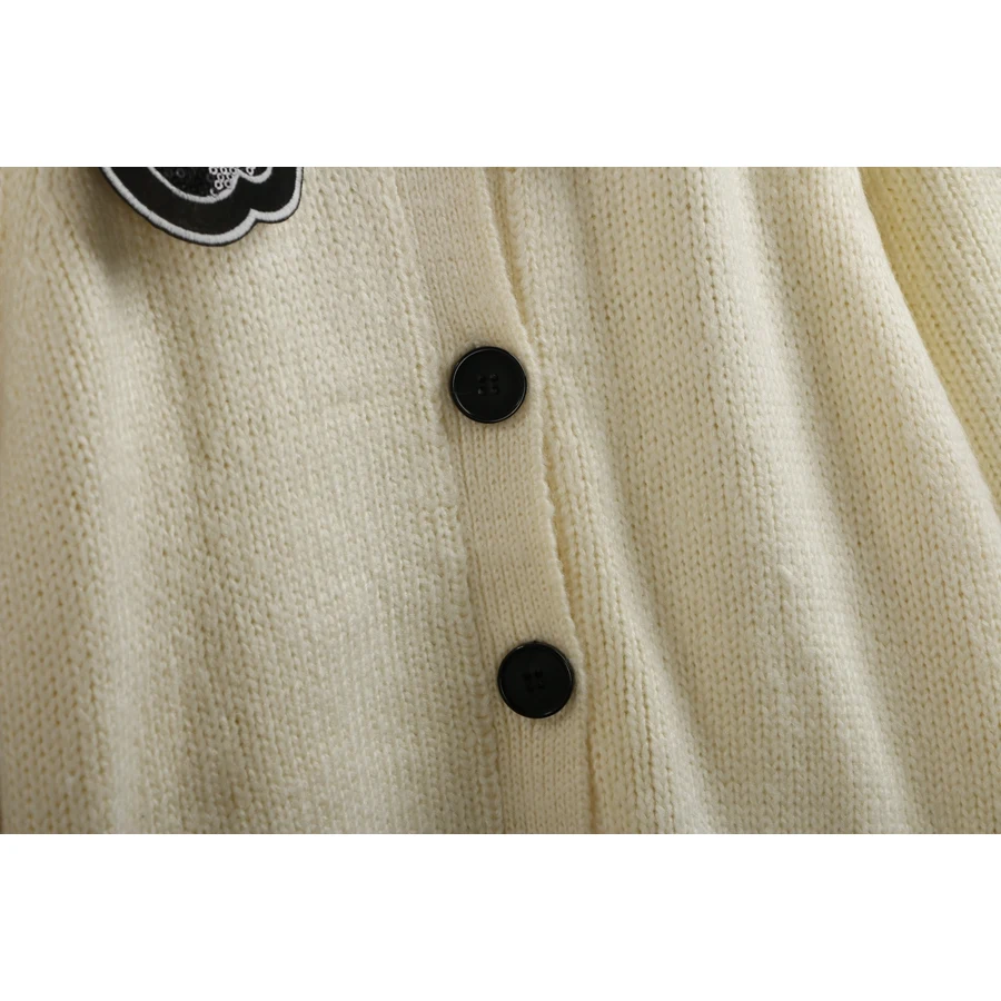 iny Pailletten-Revers-Strickjacke, offener Strickjacke, Herbstsaison, Einzelknopf, Übergröße, schlankmachende Farbe, Strickoberteil für Damen