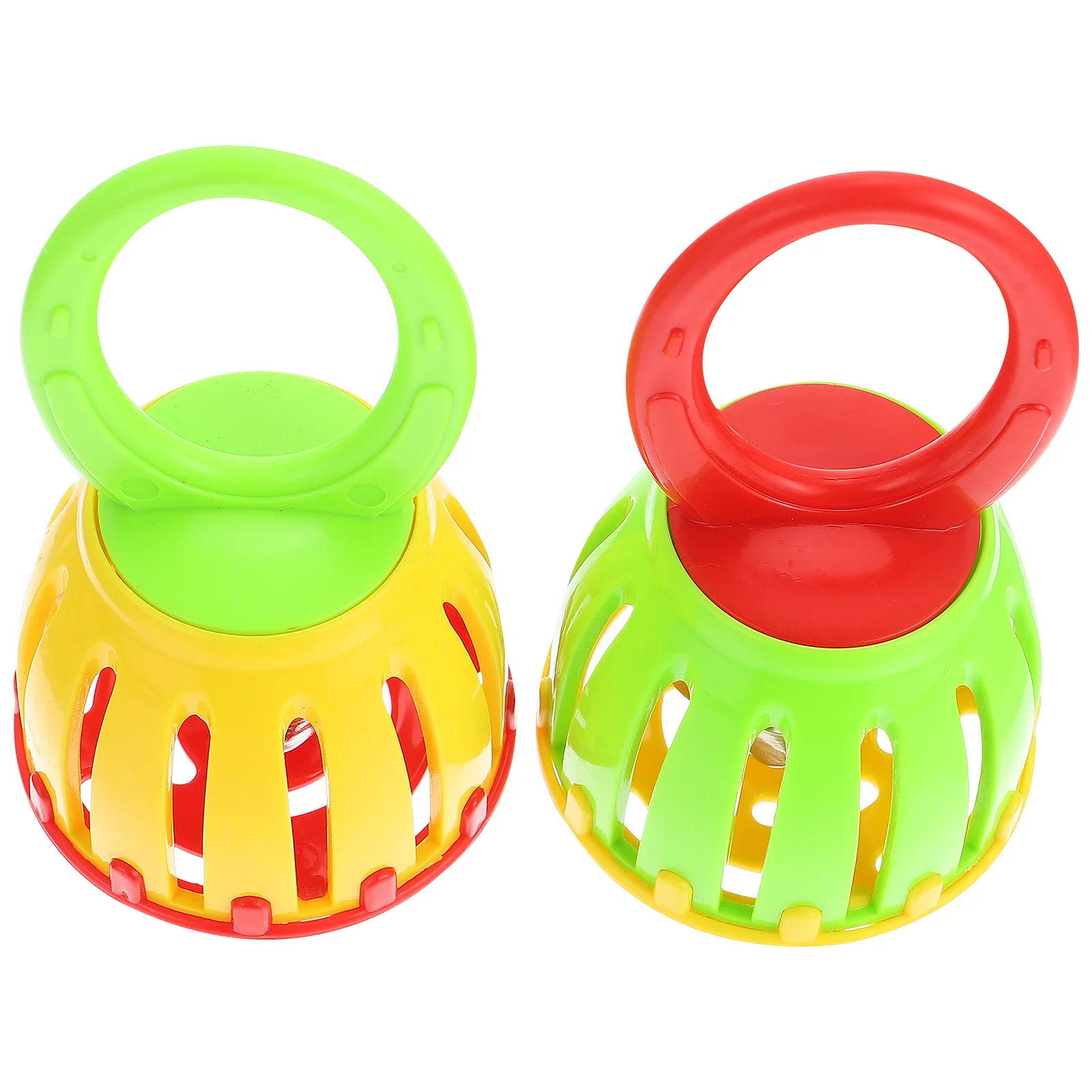 Cage Bell Hand Grip Design Handheld Musical Instrument Baby Training Plaything Kids